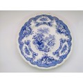 Antique John Maddock and Sons Royal Vitreous Bombay Blue Rimed Large Plate