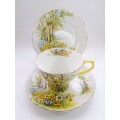 SHELLEY Daffodil Time TRIO Tea Side Plate Cup and Saucer ENGLAND