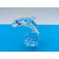 Byzantium Crystal Collection Stunning Cut Glass Crystal Dolphin on ball