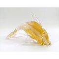 MID-CENTURY MURANO ART GLASS LEAPING DOLPHIN FIGURINE IN THE BAROVIER AND TOSO STYLE