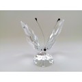 Stunning Crystal Glass Giant Clear  Butterfly