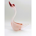 Murano Art Glass Stunning Large Pink Duck Goose Bird