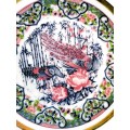 Vintage Yamaguchi Japan Imperial  Imari Ware  Porcelain Plate - Peacock  #