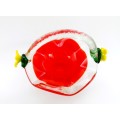MURANO STYLE GLASS RED BOWL
