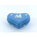 WEDGWOOD - Pale Blue Jasper / Jasperware Miniature HEART TRINKET