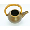Iconic Ulla Procopé Large Brown Ceramic Teapot GA1, Arabia Finland, 1960s