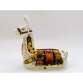 Royal Crown Derby Llama Paperweigh Gold Stopper
