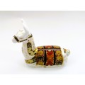 Royal Crown Derby Llama Paperweigh Gold Stopper