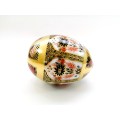Royal Crown Derby Imari Large ornamental egg 1990, pattern 1128 `Old Imari Japan`.