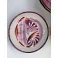 Victorian Pink luster Plate Large mug cup and saucers