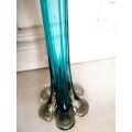 1920s Art Deco Turquoise Glass Vase