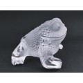 Lalique clear and frosted crystal `Gregoire` toad figurine, No.11640, designed by Marc Lalique