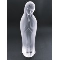 Lalique Crystal Frosted Glass Virgin Mary Sculpture Figurine 12019 Vierge