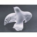 Vintage Lalique France Sculpture Martinet Siffleur - Motif Swallow Chirping