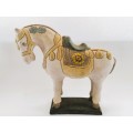 Large Porcelain Tang Dynasty Style, Porcelain War Horse