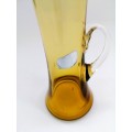 Delicate Amber Glass tall thin jug
