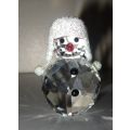 Swarovski Crystal SNOWMAN White Glittery Cap Christmas Figurine 5004516