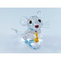 Swarovski Mouse with Whiskers And Cheese