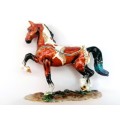 Jeweled Horse Trinket Box Brown Hand Set Swarovski Crystals & Enamel