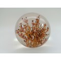 DRIED FLOWERS RESIN BALL PAPERWEIGHT
