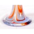 Magnificent Two tall Murano-style art glass waterfall coloured vases