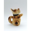 Vintage Ceramic Dog Shape Tea Pot / Lidded Milk Jug