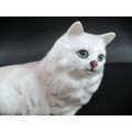 Beswick Gloss Persian Cat, Standing in White