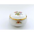 Royal Albert Moss Rose vintage Porcelain Bird Trinket Box