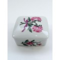 Limoges Bernardaud  Vintage Porcelain Flower Trinket Box