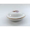 Royal Grafton Oval Porcelain Lidded Trinket Box Butterfly