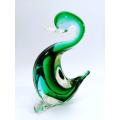 Murano Art Glass Large Green Duck Goose Bird