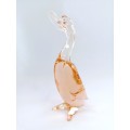 Murano Art Glass Large Pink Peach Duck Goose Bird