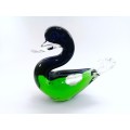 Murano Art Glass Large Green and Duck Goose Bird