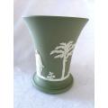 Vintage Wedgwood Jasper Sage Green Vase  #