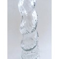 Vintage Tall Clear Twisted  Swirl Bottle