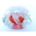 Stunning vibrant detailed large glass paperweight