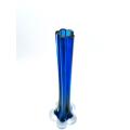 Vintage Tall Blue Thin Glass Vase