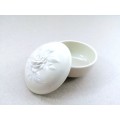 Limoges Bernardaud  Vintage Porcelain Cream Flower Trinket Box