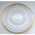 X-Large iridescent glass centerpiece plate with bubbles