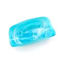 In the Exceptional Style of Kosta Boda is a Turquoise and White Swirled Glass Wrap