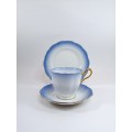 Royal Albert ` RAINBOW ` Blue Hampton shape Tea Cup Saucer and Plate Fine Bone China England