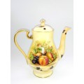 Aynsley orchard gold bone china porcelain Large Coffee Pot in the Orchard Gold