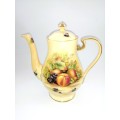 Aynsley orchard gold bone china porcelain Large Coffee Pot in the Orchard Gold