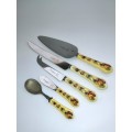 ORCHARD GOLD by Aynsley cake slice knifes and spoon