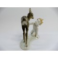KARL TUTTER HUTSCHENREUTHER Rare Fine Porcelain Figurine Bambi Angel Cherub Antique Signed
