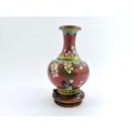 Chinese Cloisonne vase  With floral design