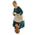 Royal Doulton Figurine The Favourite HN 2249 Lady Tabby Cat pouring Saucer Milk