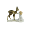 KARL TUTTER HUTSCHENREUTHER Rare Fine Porcelain Figurine Bambi Angel Cherub Antique Signed