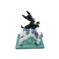 Royal Worcester model of a pair of goats `Kids at play` modeled by Doris Lindner,