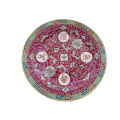 Pink large round famille rose plate
